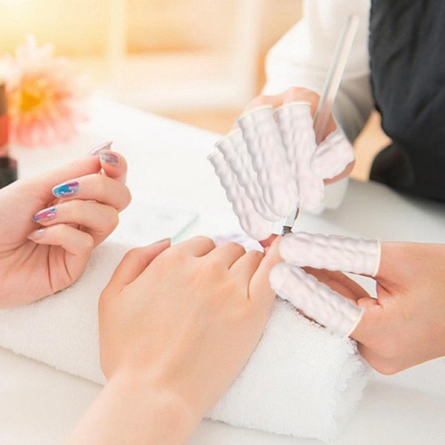 100PCS Disposable Finger Cover Rubber Gloves W5E2 - Picture 6 of 17