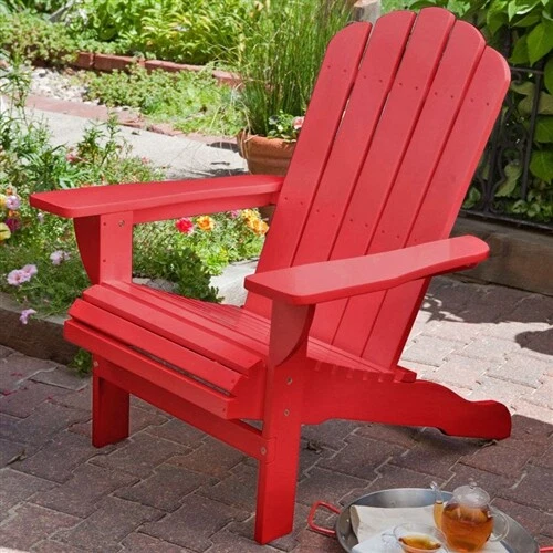 Adirondack Chair Eucalyptus Wood Eco Friendly Red Weather
