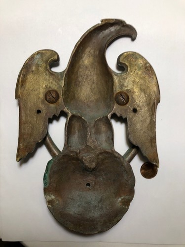 Vintage Baldwin Federal Eagle Shield Door Knocker Solid Brass BIG! Heavy 9” - Picture 6 of 9