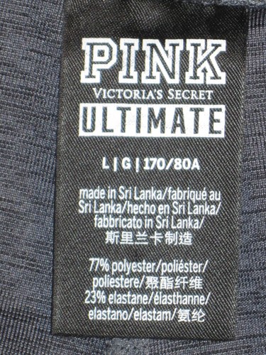VS Pink Ultimate Super Soft High-Rise Knöchellange Legging Grau Gr. Large Neu - Bild 4 von 6
