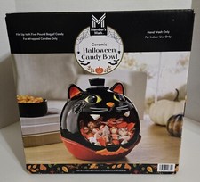 Member's Mark Ceramic Halloween Candy Bowl (black Cat)