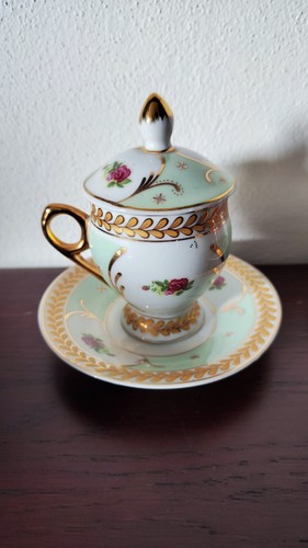 Tazzine da caffè Limoges con piattino e coperchio 5 pezzi - Foto 8 di 10