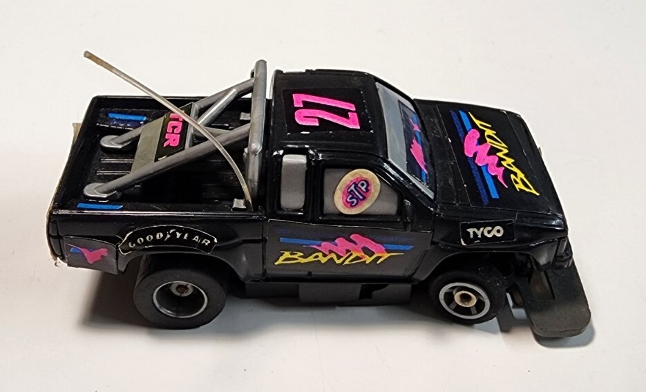 Vintage TYCO Black NISSAN Bandit Pickup Truck HO Slotless Car TCR