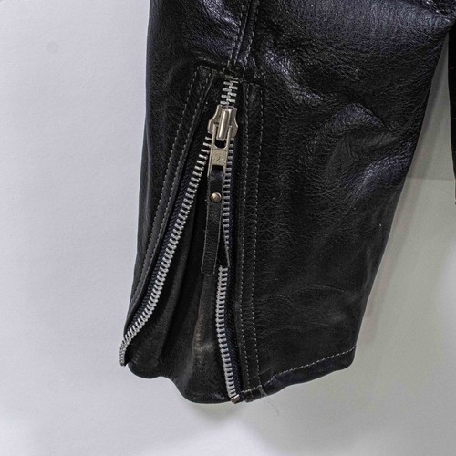 Harley Davidson Motorcycles D Pocket Leder Biker Motorrad Jacke Large Retro - Bild 13 von 17
