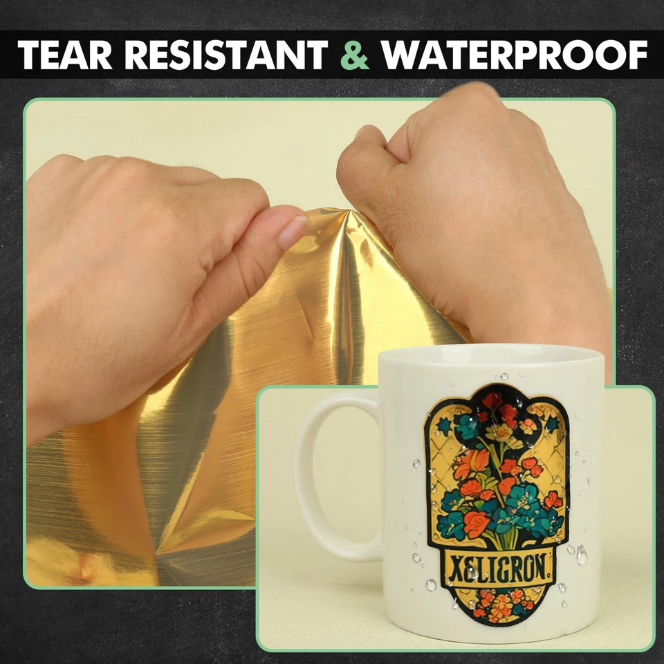 60 Koala Brushed Gold Vinyl Sticker Paper for Inkjet & Laser Printers Waterproof - Image 4 of 4