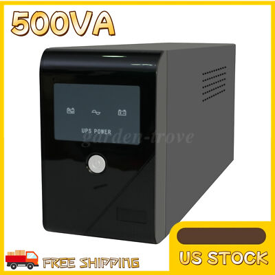 300W/500VA backup UPS with 3 power outlets great for home and office setups