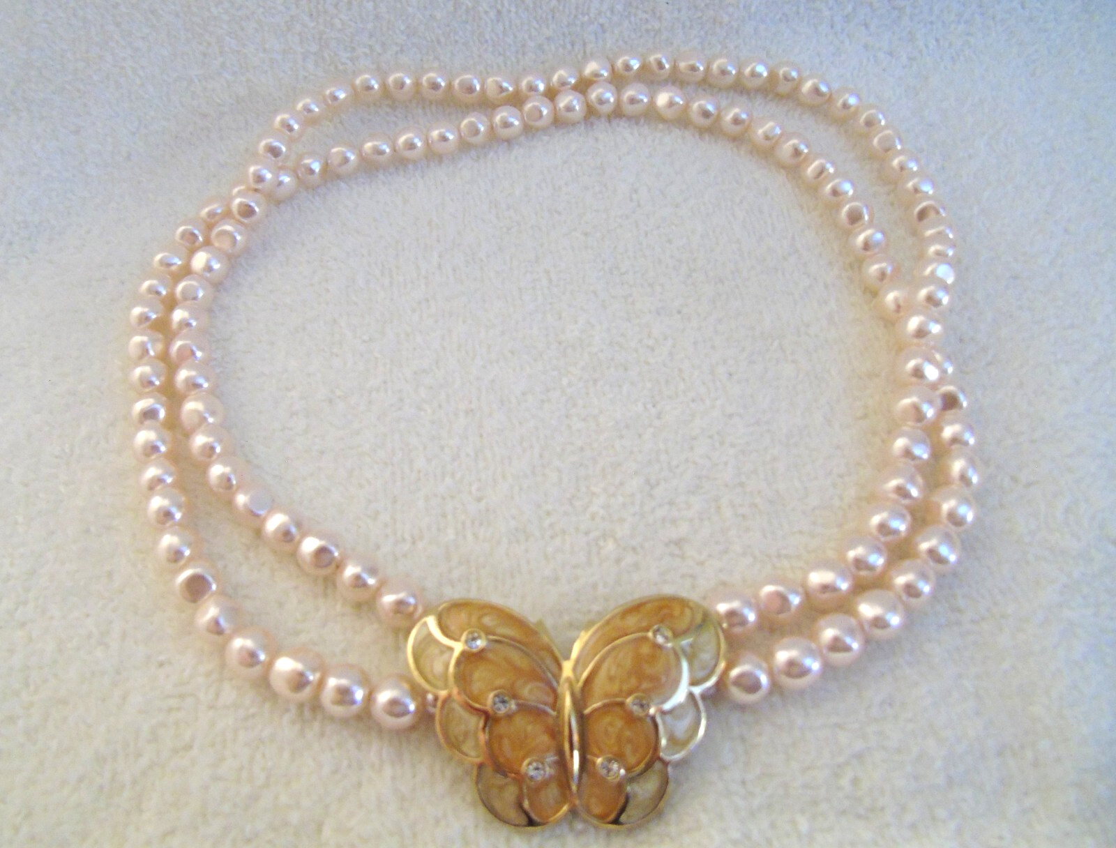 Vtg (1988) Avon Kenneth J Lane Pink Butterfly Nec… - image 4