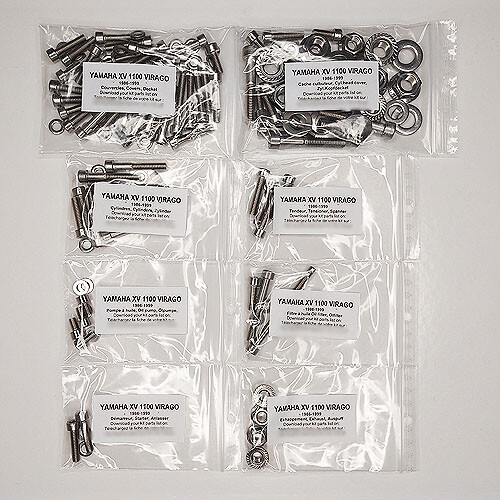 Kit vis allen moteur inox YAMAHA XV 1100 VIRAGO 1986-1999