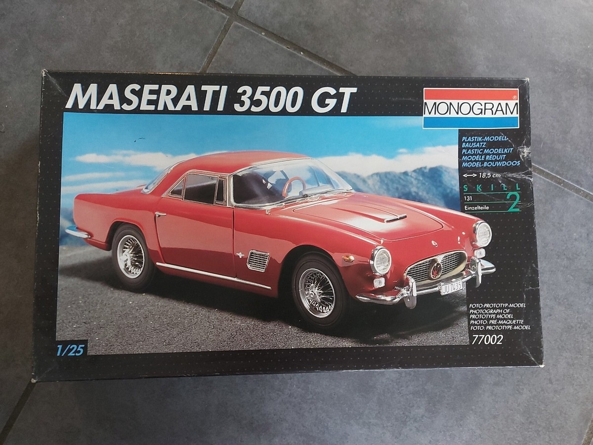 Vintage Monogram Maserati 3500 GT 1/25 Model Car Kit As-Is | #1825745348
