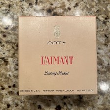 Vintage Unused COTY L'AIMANT Dusting Powder Sealed 5.25 OZ WITH BOX NEW RARE
