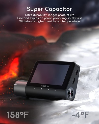 COOAU 2.5K Dual Dash Cam Front and Inside,Build-in GPS WiFi,Dash Camera for Car - Picture 17 of 44