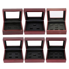 Wooden Display Box Case for World Series Stanley Cup Championship ring 2/3/4/5/6