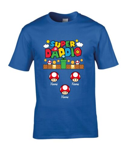 T-shirt personalizzata Super papà, maglietta festa del papà, top Mario papà papà - Foto 7 di 7