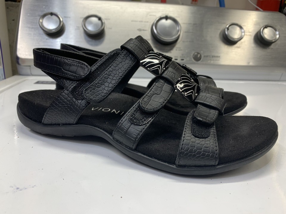 Ladies Vionic Sandals Black USA Size 9 eBay