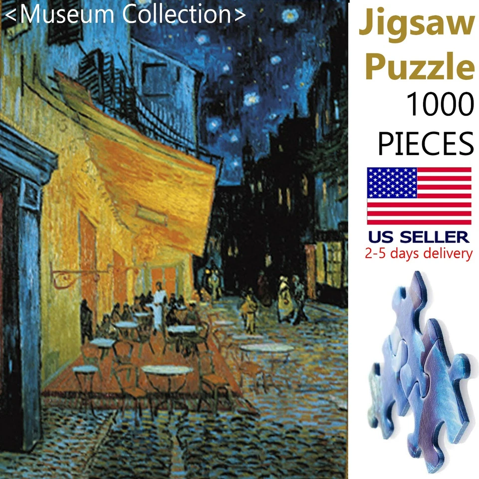 Quality Jigsaw Puzzles 1000 Pieces Van Gogh Cafe Terrace At Night  Kids Toy - Image 3 of 4