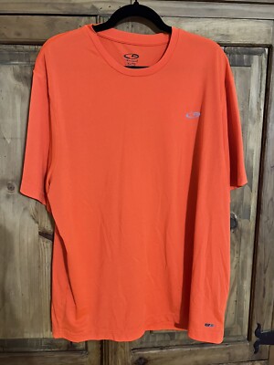 Champion DUO DRY Mens T shirt Orange size XL/T Short Sleeve