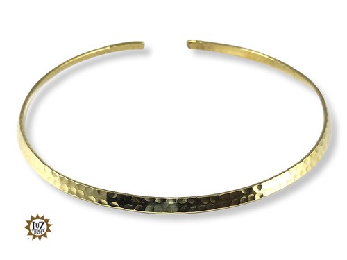 Collana Tribal martellata a mano - Bronzo antichizzato - Girocollo - Foto 4 di 6