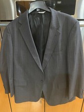 Joseph  Feiss Men's Blazer Sport Coat Jacket Gray Lined Pinstripe Wool 42R, EUC