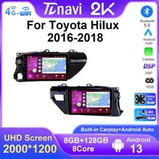 For Toyota Hilux Screen Carplay Android Auto Car Radio GPS Multimedia Player DSP