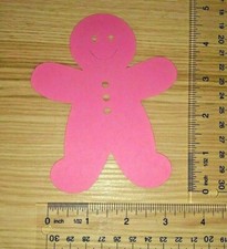 10 GINGERBREAD MAN cardstock paper die cut embellishments