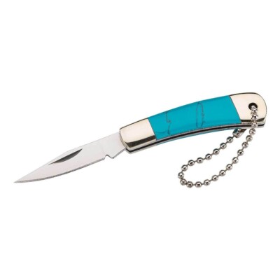 HRBERTZ MINI Taschenmesser - ''TÜRKIS / MARMOR LOOK'' - 9 cm - NEU & ovp - 575006
