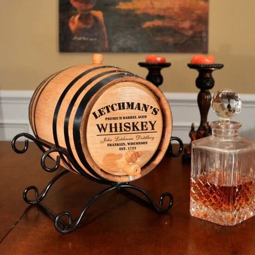 Classic Personalized 20L Whiskey Barrel for Aging and Serving Fine Spirits. - Picture 5 of 6