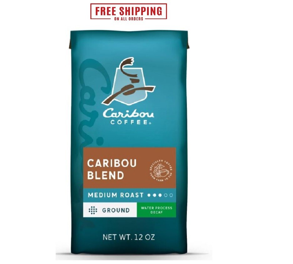 Caribou Coffee Decaf Caribou Blend Medium Roast Ground Coffe
