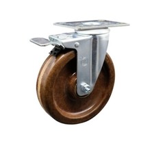 5 Inch SS High Temp Phenolic Top Plate Caster with Total Lock Brake SCC