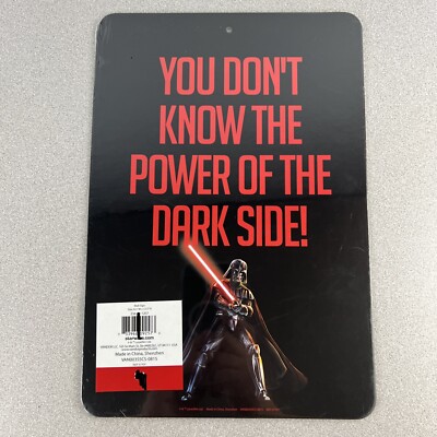 Star Wars Sign Darth Vader YOU DON'T KNOW THE POWER OF THE DARK