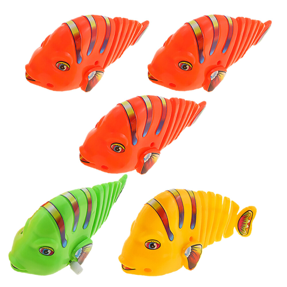 20 pcs Clockwork Swinging Cartoon Fish Toys Plastic WindUp Fish Toys