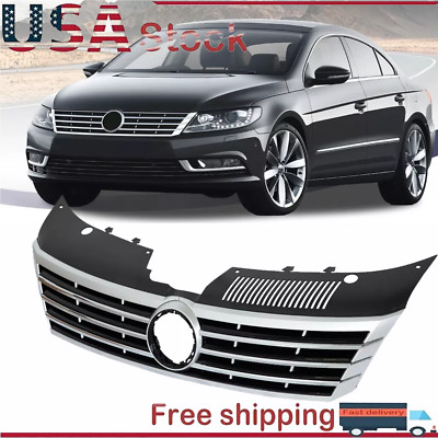 Fit VW Volkswagen CC 2013-2017 Front Upper Grille w/Chrome Trim VW1200161