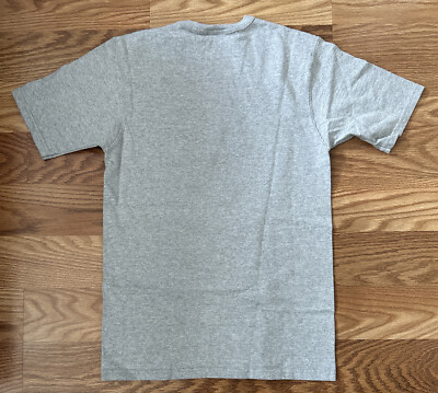 Vintage 90s Champion Embroidered Script Logo Gray T-Shirt Made in