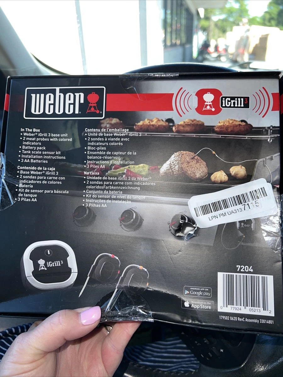 Weber iGrill 3 Bluetooth Connected Digital Smart Thermometer, Black