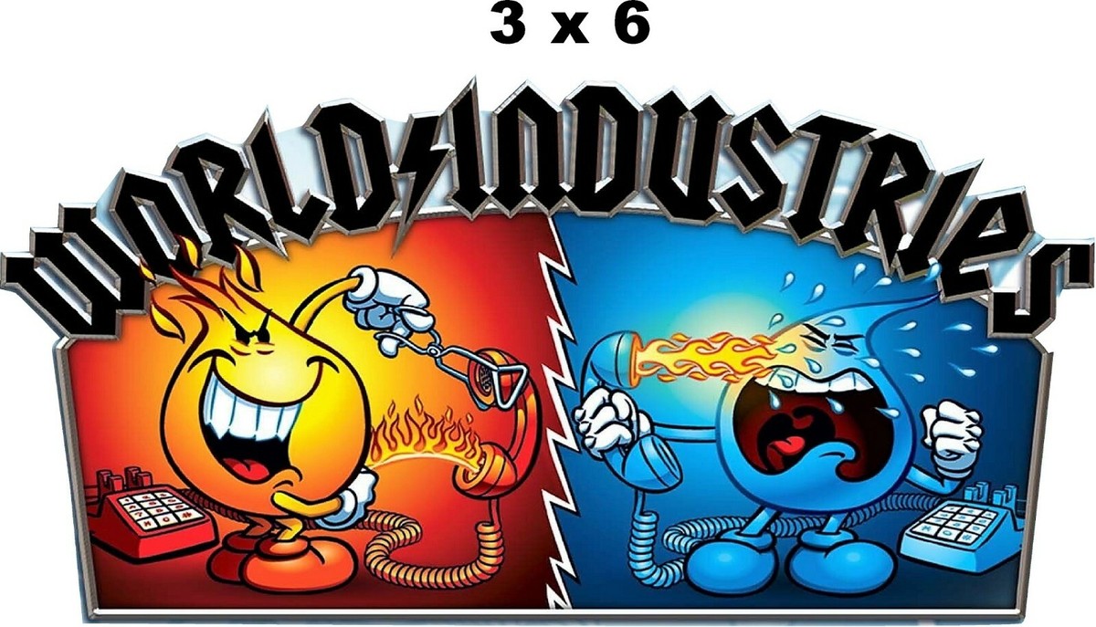 WORLD INDUSTRIES PISSING FIRE & WET WILLY DECAL 3