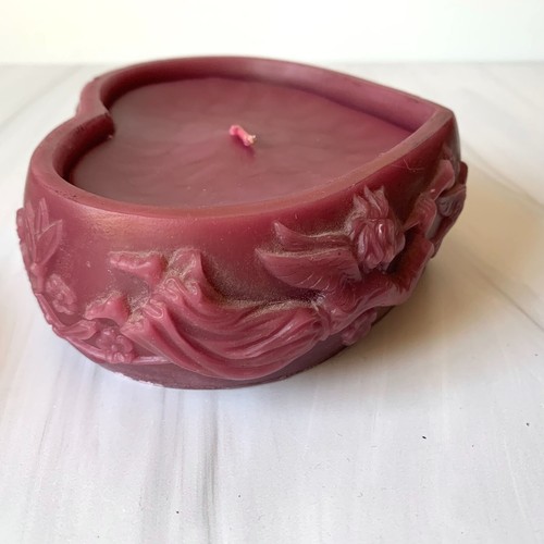 Vintage Kandlestix Heart Candle Cherub Angel Bird Flower Box & Lid ALL WAX - Picture 9 of 16