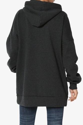 TheMogan S~3X Oversized Pullover Fleece Hooded Sweatshirt Oversized Tunic Hoodie - Picture 34 of 146