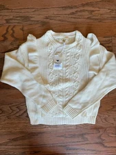NWT Girls Hope And Henry Cream Sweater Size L
