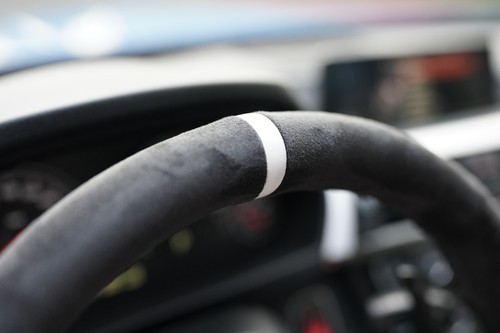 Bmw steering wheel cover Black Alcantara Hand-stitched Suede F30 F80 F82 M3 - Picture 5 of 9