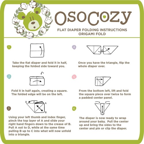 Cost-Saving Organic Baby Diapers - 12 Natural Birdseye Cloth Nappies, 27x30.5 - Picture 9 of 11