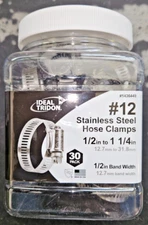 IDEAL-TRIDON 30-Pack 1/2-in to 1-1/4-in dia Stainless Steel Adjustable Clamp