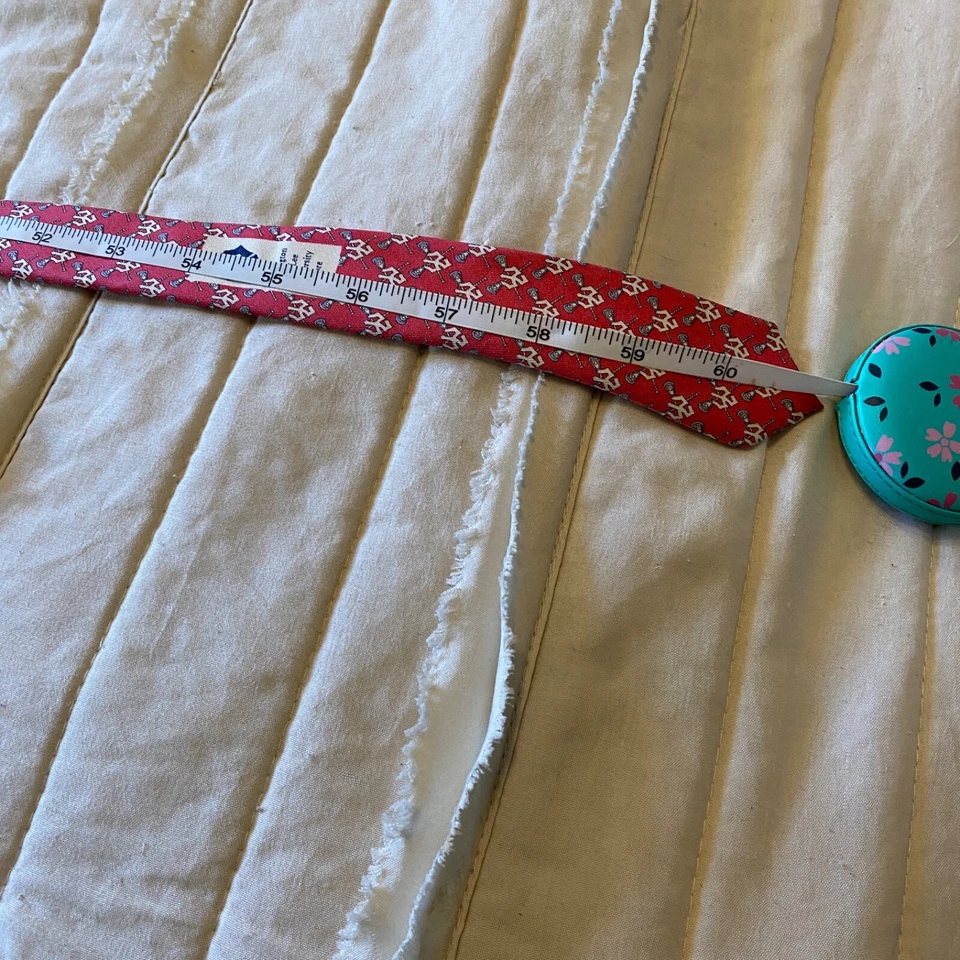 Washington & Lee University x Vineyard Vines Silk Tie Mens 62" Lacrosse Custom - Image 3 of 4