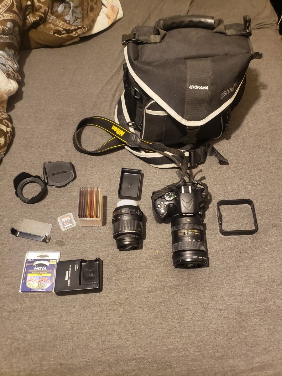 Nikon D5100 16.2 MP Camera Black w/ Dx Af-s 18-200mm & Vr Dx Af