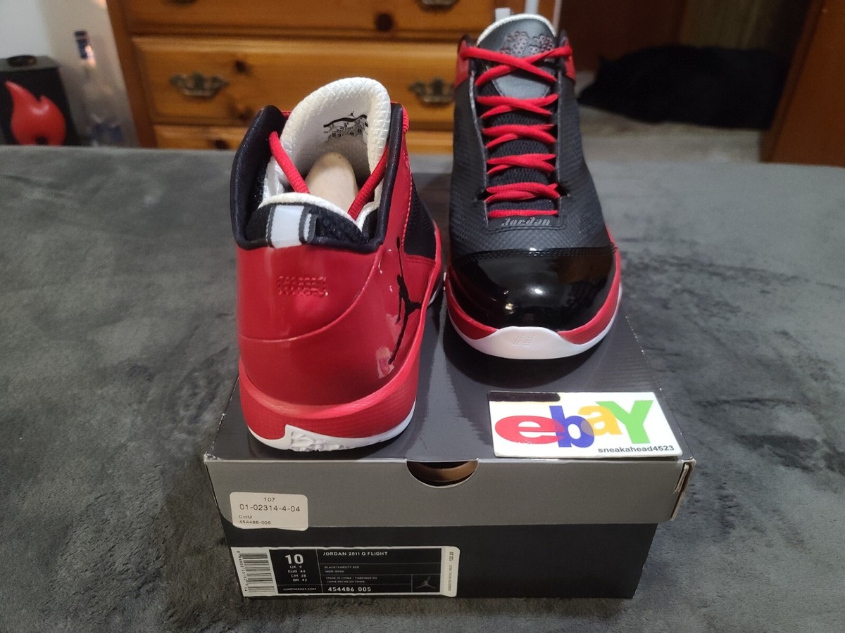 JORDAN 2011 Q FLIGHT BLACK/VARSITY RED 454486 005 NEW DEADSTOCK | eBay