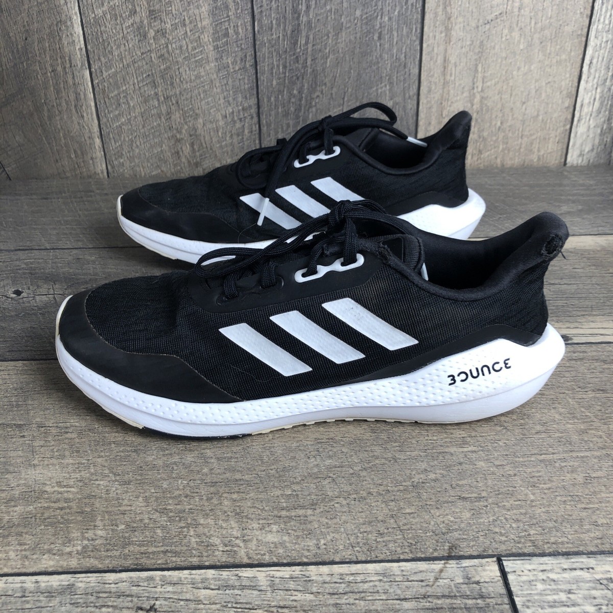 Adidas Mens EQ21 Run FX2248 Black Running Shoes Sneakers Size