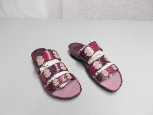 Sandalias para mujer CLARKS de cuero violeta con múltiples lunares deslizantes talla 6 M - Imagen 3 de 12