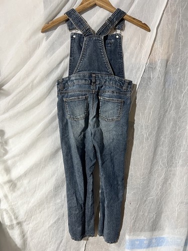 Cherokee Girl’s Blue Denim One-Piece Cotton Overalls • Size S/P, Pre-owned - Picture 2 of 7