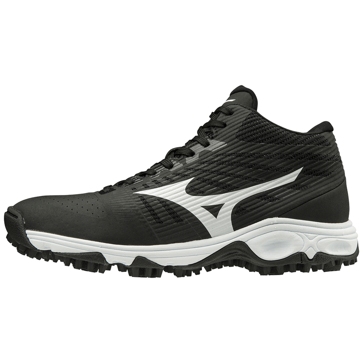 Mizuno Z1630* Mens Black Ambition All-Surface Mid Turf Baseball