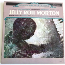 Vintage Jelly Roll Morton Commodore Classic Jazz Vinyl Record Album