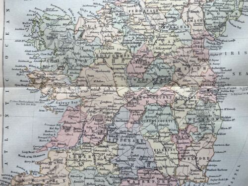 Antique map of Ireland 1876 Chambers's Encyclopedia - Picture 4 of 6