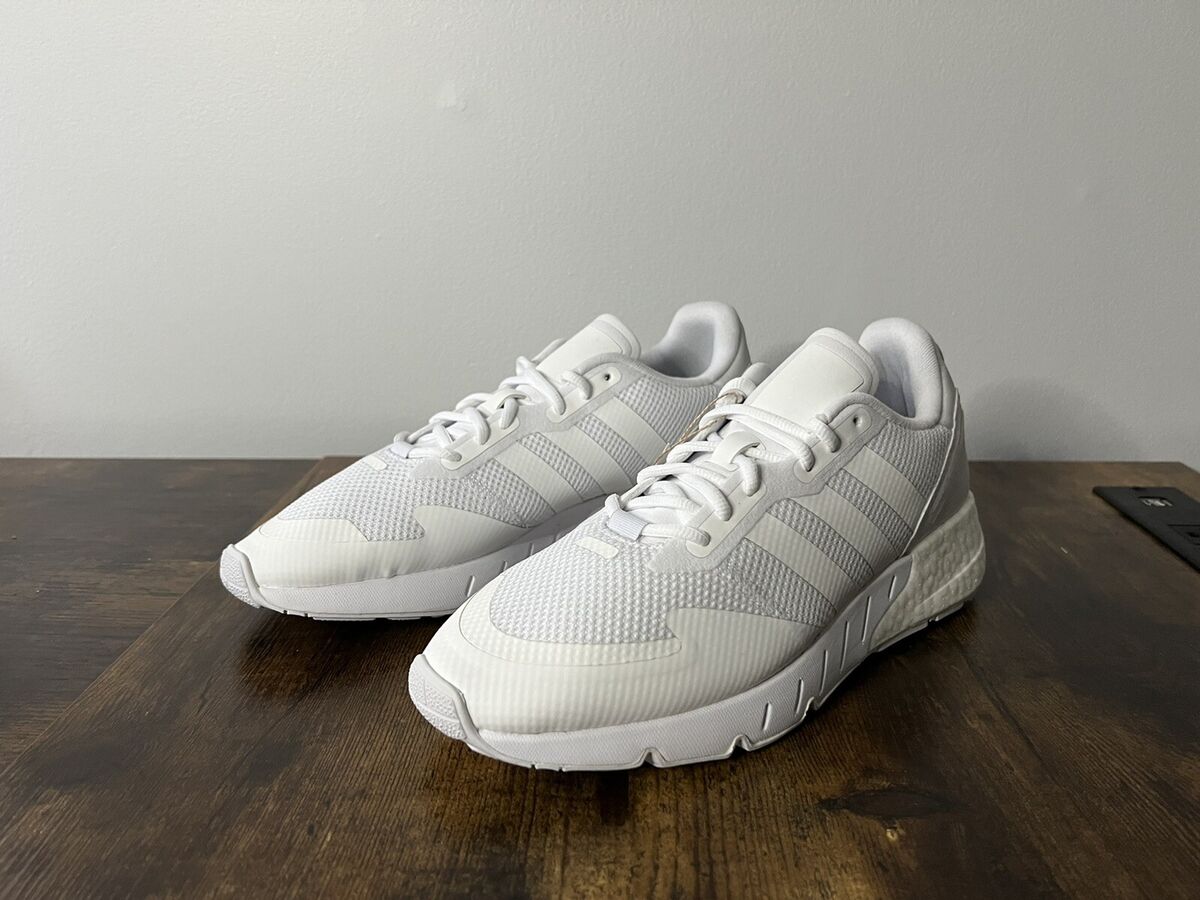 Adidas Originals ZX 1K Boost Triple White FX6516 All Mens Adidas Originals ZX 1K Boost Triple White FX6516 All Mens